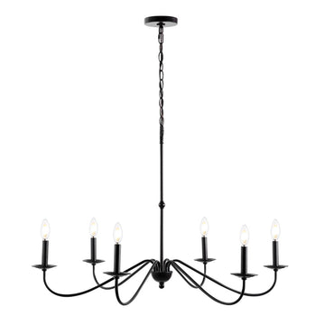 Wicklow 34.75" Bohemian Farmhouse Iron LED Chandelier